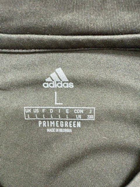 Adidas Men's Black Stripe Primegreen L Short Sleeve T-Shirt