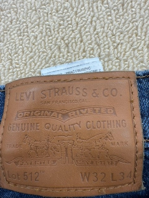 Levi's Men's Slim Taper Blue Jeans 512 Size 32x34