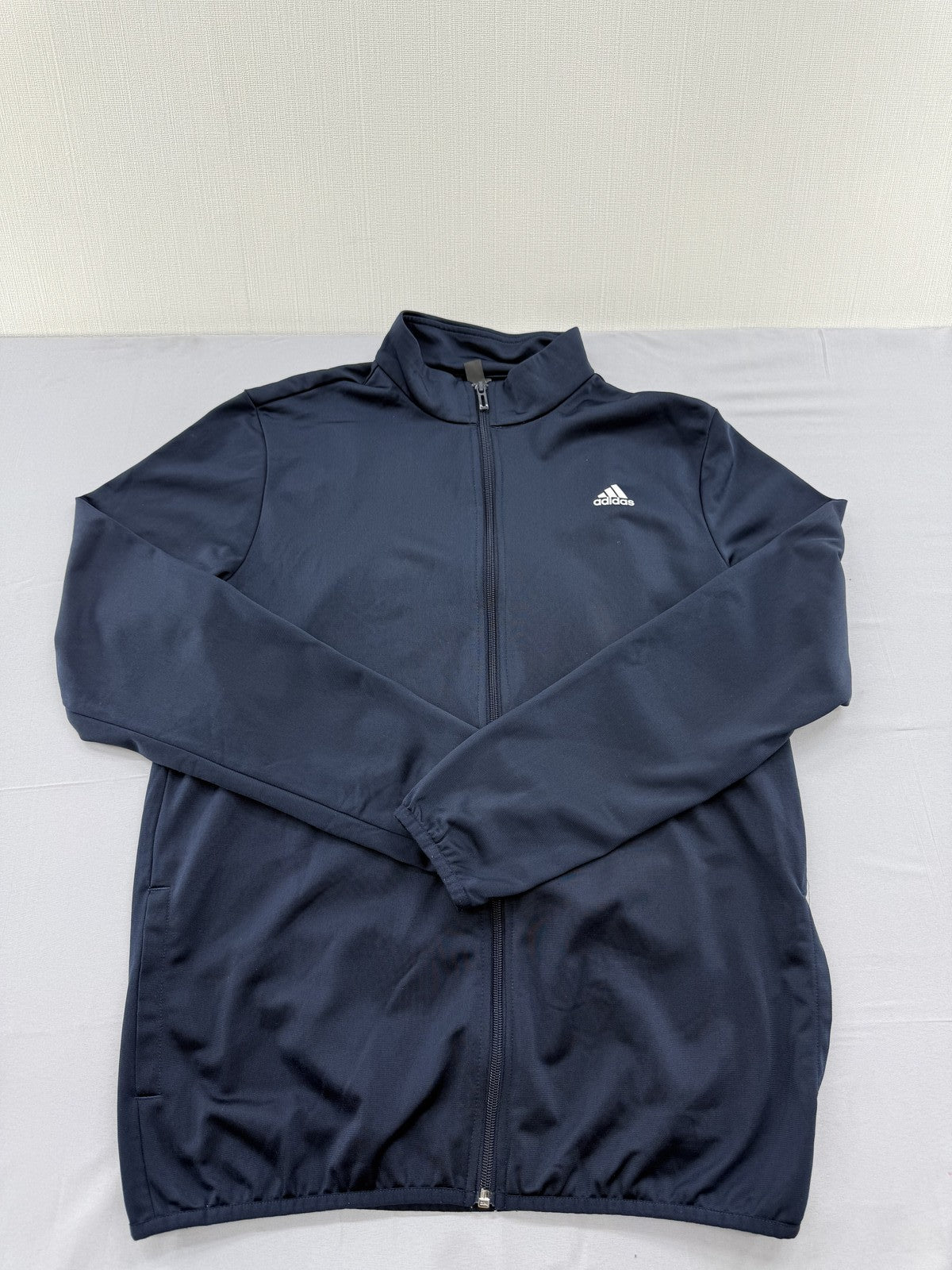 Adidas Primegreen Men's Navy Blue Track Jacket M Stripes Full Zip