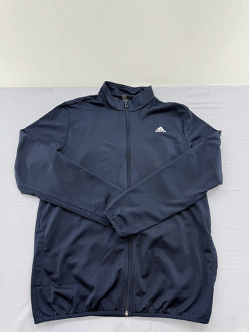 Adidas Primegreen Men's Navy Blue Track Jacket M Stripes Full Zip