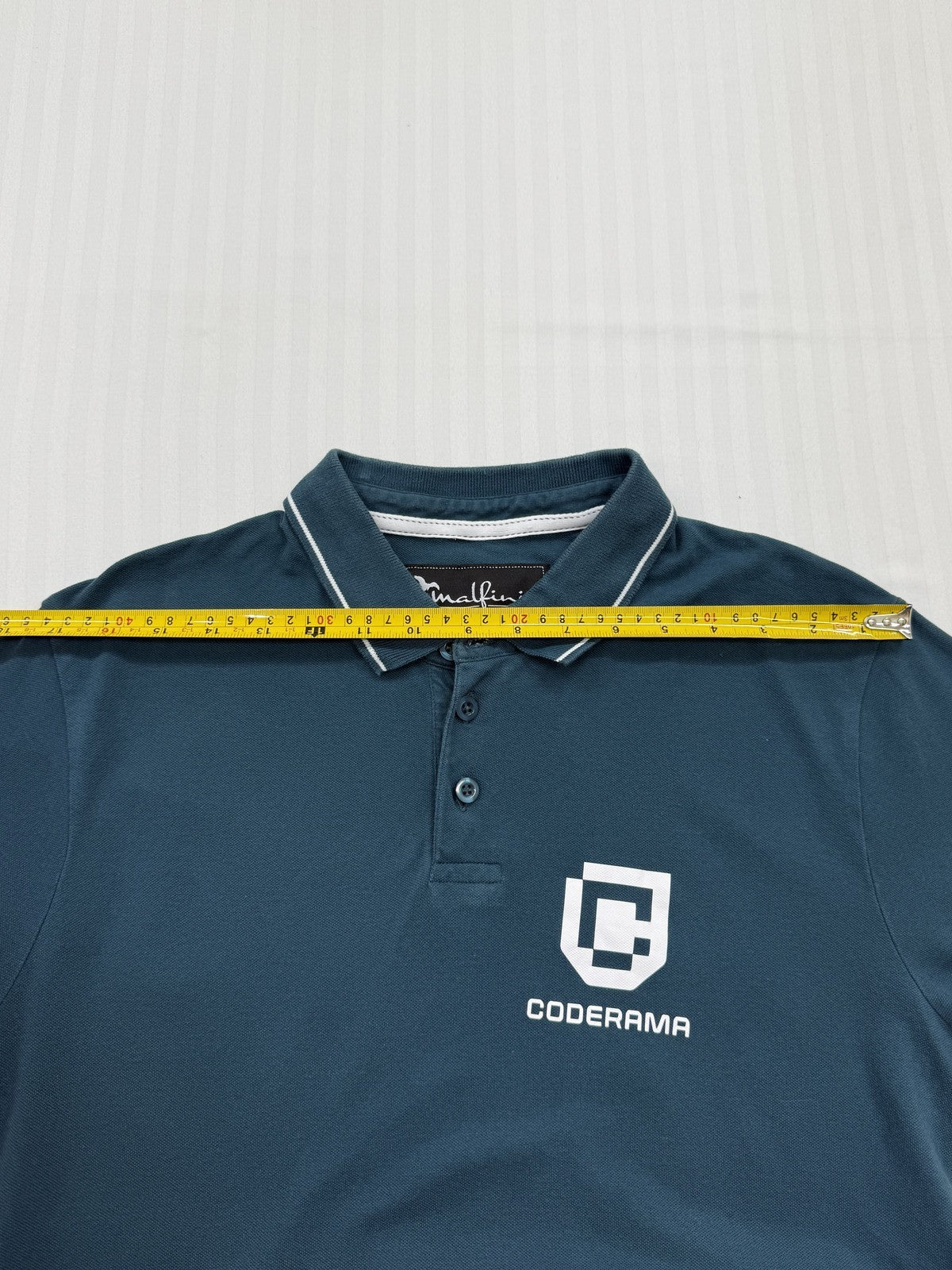 Malfini Men's M Dark Teal Cotton Polo Short Sleeve Embroidered Logo