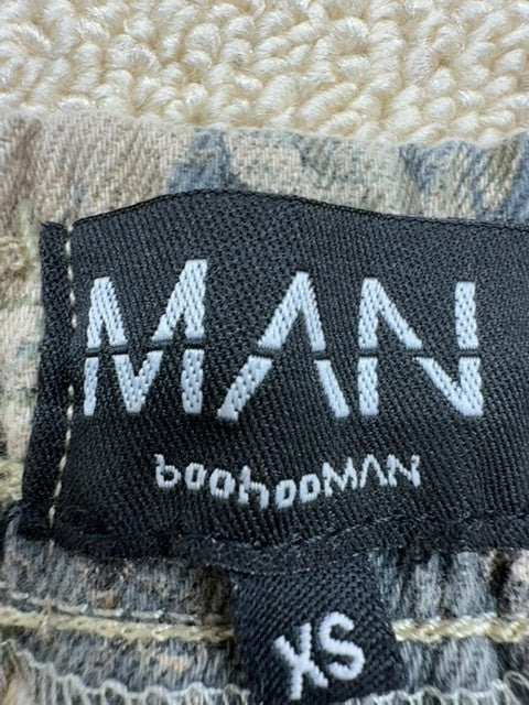 BoohooMAN Camo Cargo Shorts XS Men Relaxed Cotton Multi-Pocket
