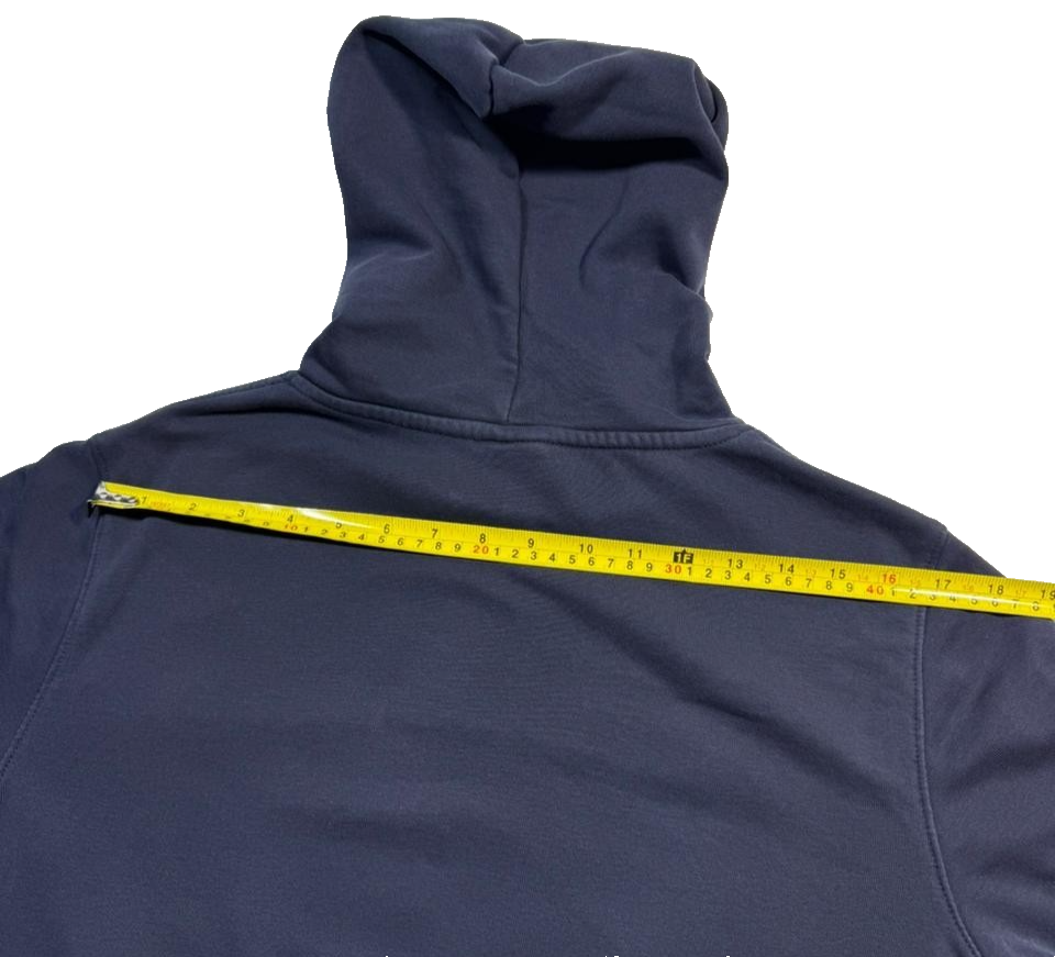 Champion Powerblend Fleece Pullover Hoodie In Navy Blue - Size S