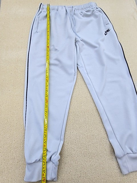 Nike Tech Men's Grey Track Pants L Tapered Zipper Hem Pockets