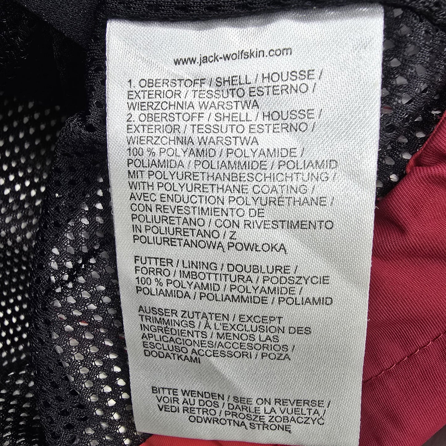 Jack Wolfskin Women's Red Windproof Waterproof Jacket Size L