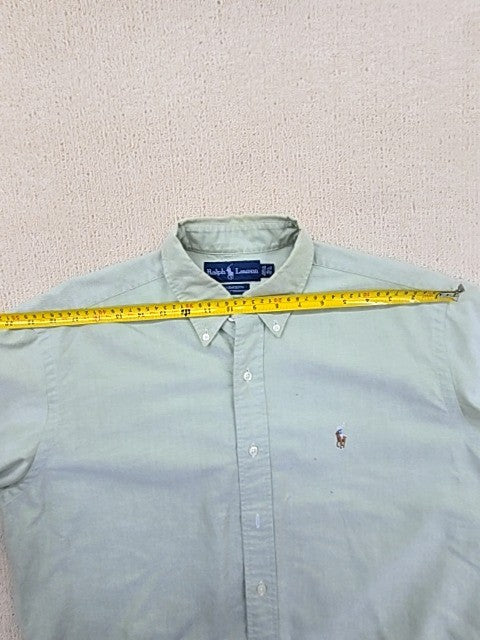 Vintage Polo RL Yarmouth Oxford Light Blue Dress Shirt 15.5x32/33