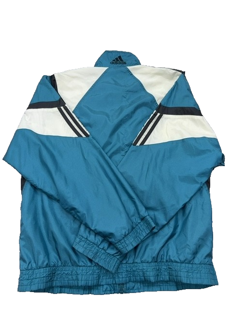 Adidas Men's Teal Striped Track Jacket Size S Vintage Retro