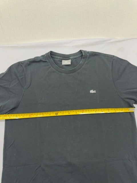 Lacoste Men's Grey Short Sleeve T-Shirt Embroidered Logo Crew Neck Regular