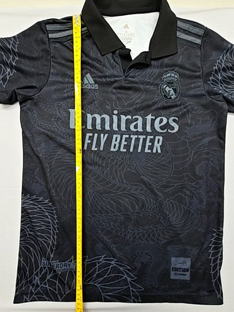 Adidas Men's Black Dragon Polo Jersey S Short Sleeve 100% Poly