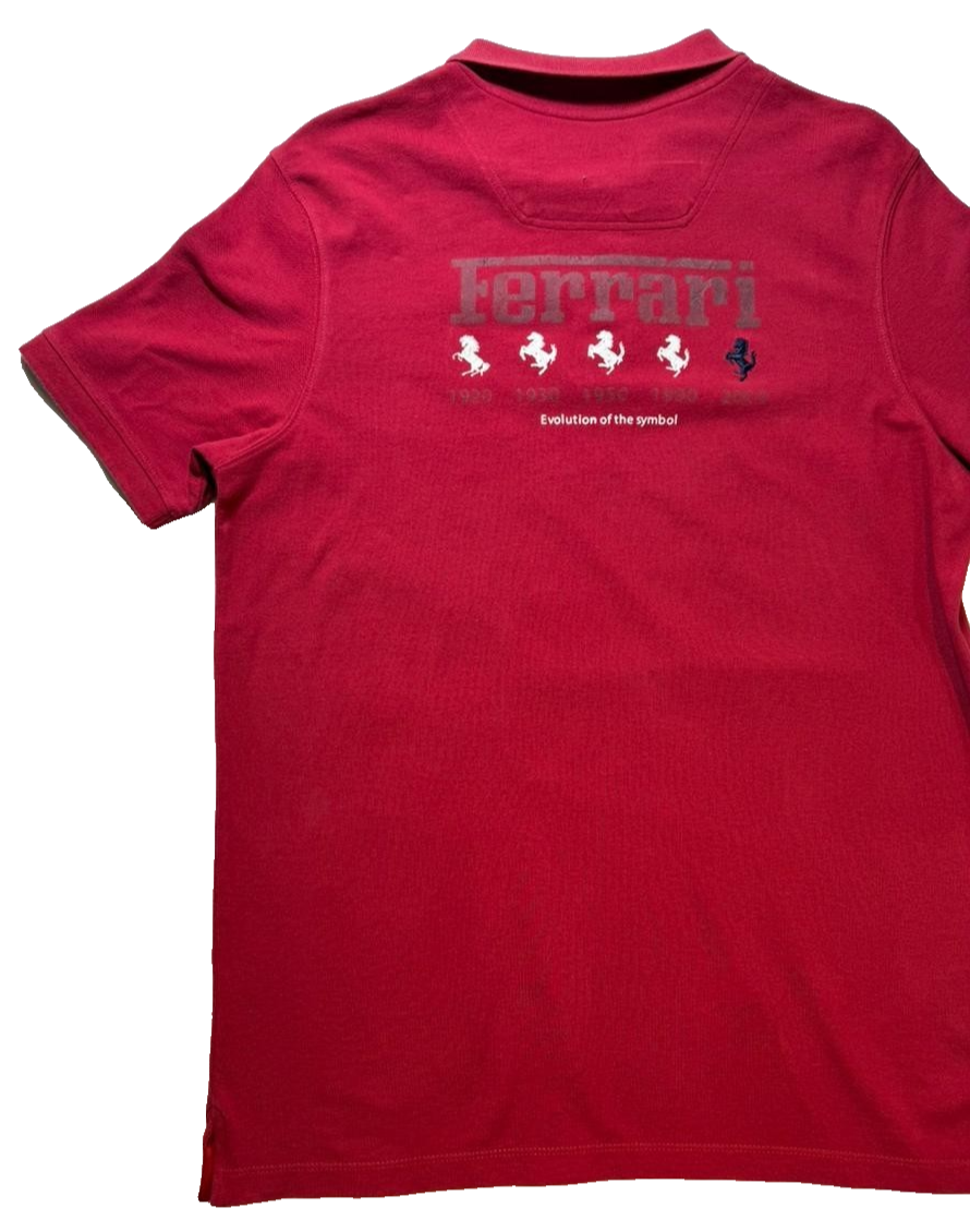 Ferrari Men's Red Short Sleeve Polo Shirt Size XL