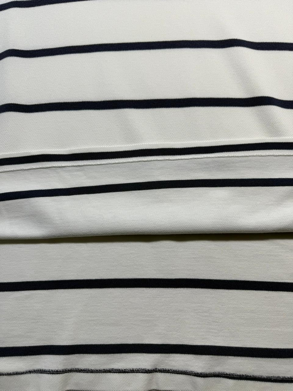 Polo Ralph Lauren Classic Fit Soft Cotton Polo Shirt In White With Navy Blue -XL