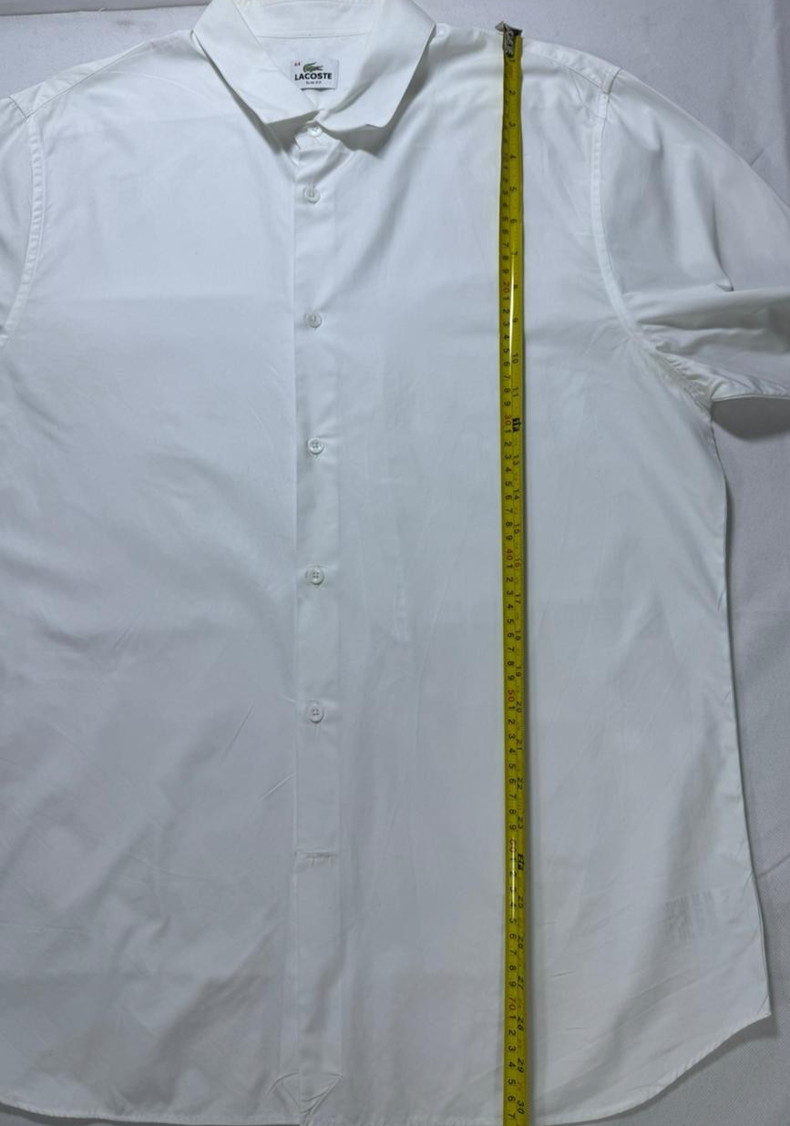 Lacoste logo-patch cotton blend shirt slim fit - Size 44