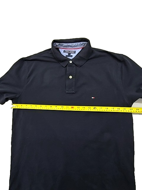Tommy Hilfiger Men's Navy Polo Shirt XL Regular Fit Cotton Short Sleeve