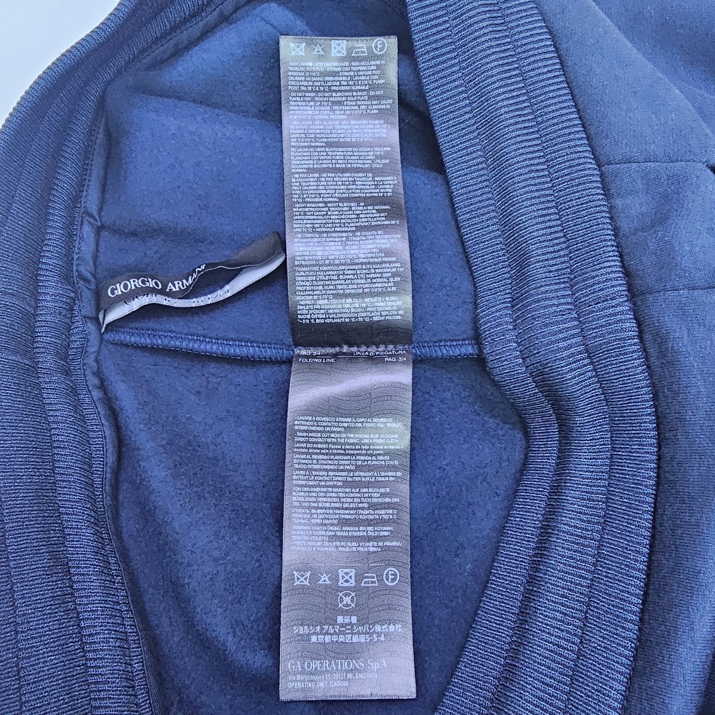 Giorgio Armani Men's Navy Blue Jogger Pants BNWT Size 50 Drawstring