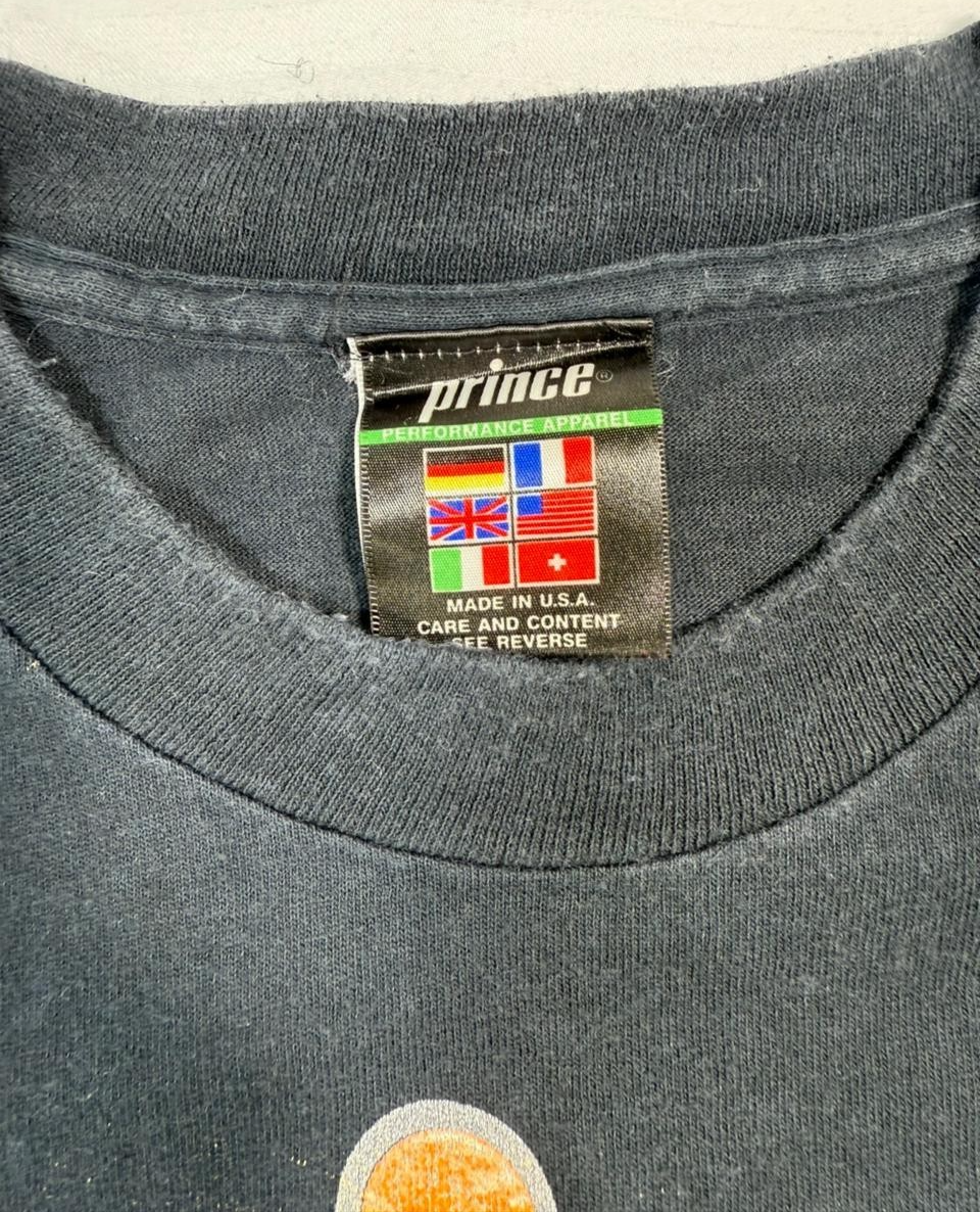 Black T-Shirt With A Rainbow "Prince" Logo Graphic Unisex - Size M