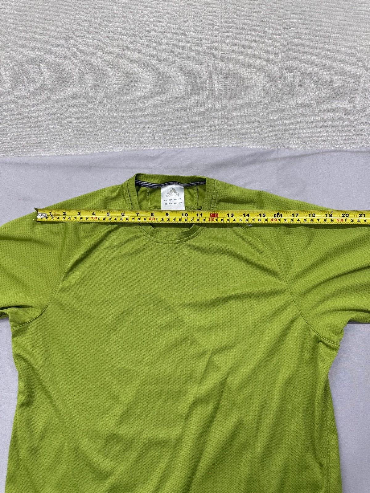 Adidas Green Short Sleeve Crewneck T-Shirt 3 Stripes L