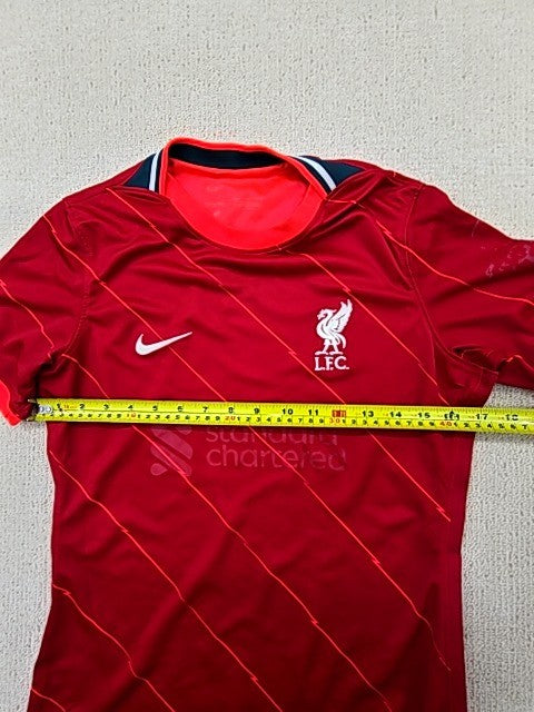 Nike Men's Red Liverpool FC Soccer Jersey Size M Dri-FIT Striped