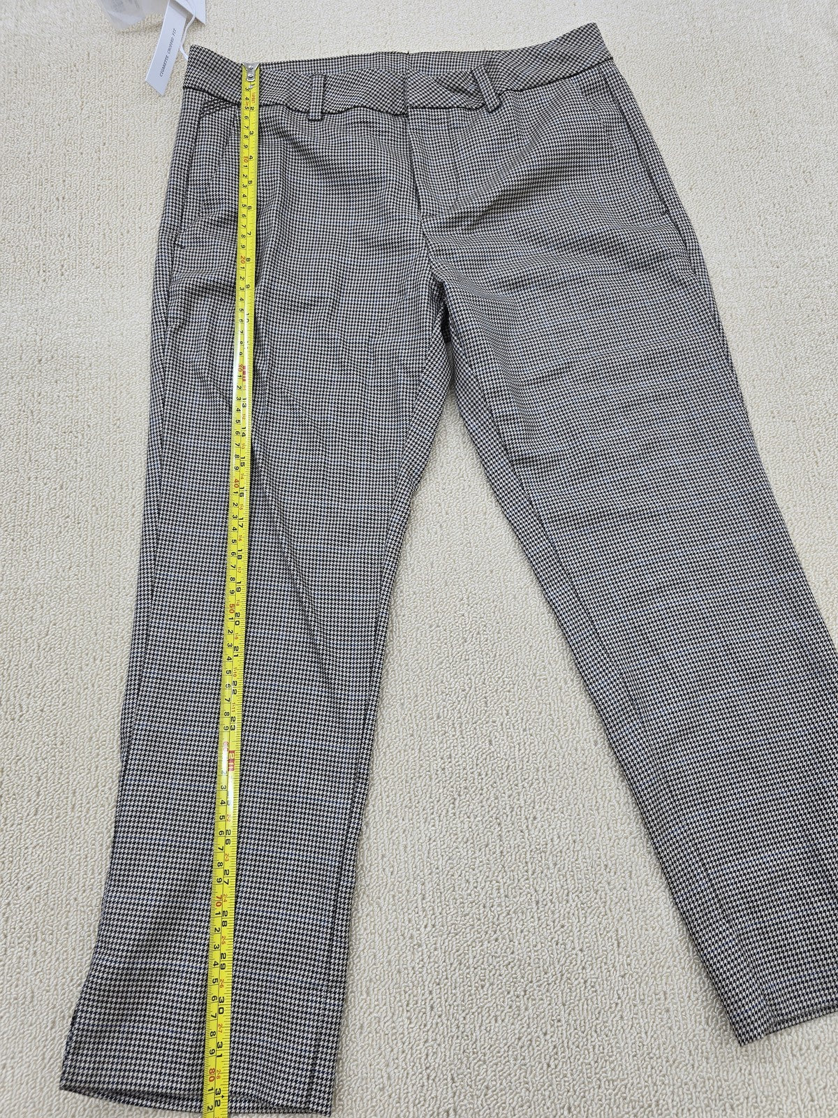 Reiko Laura Fancy Grey Houndstooth Cigarette Pants Sz 27 Women NWT