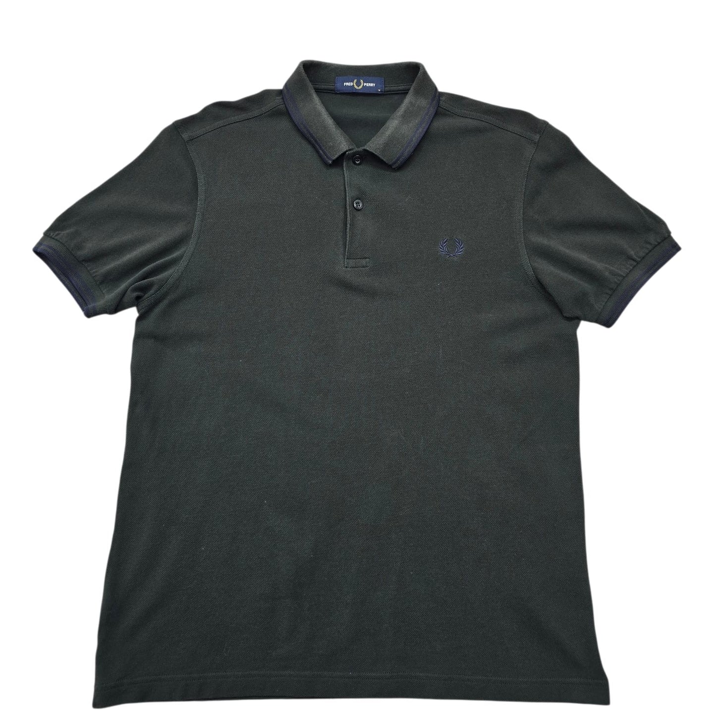 Fred Perry Men's Charcoal Twin Tipped Polo Size M M3600