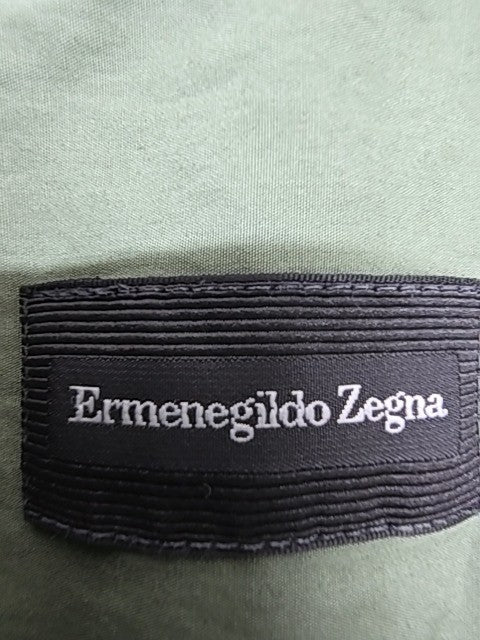 Ermenegildo Zegna Men's Green Button-Down Shirt Size M Casual Pocket