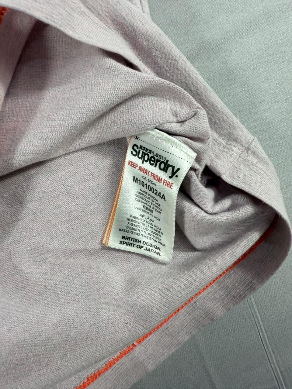 Superdry Men's Small S Gray Short Sleeve T-Shirt Classic Logo Crew Neck