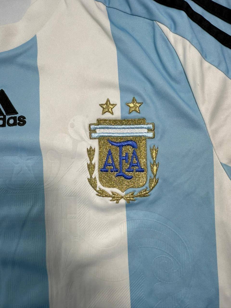 Adidas Argentina National Team Men's Jersey Sun Of May Watermark Blue White S/M