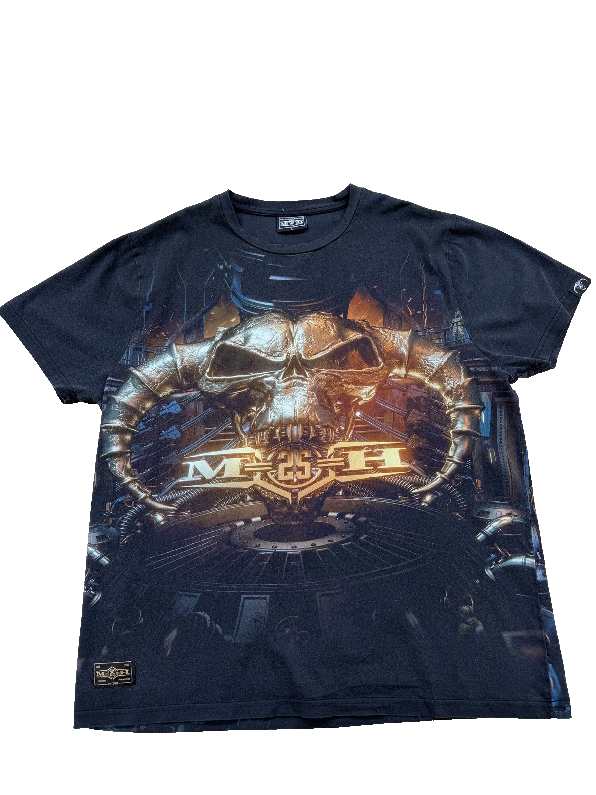 Masters of Hardcore Black Skull Crewneck Short Sleeve T-Shirt L