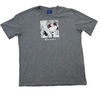 Champion Men's Gray T-Shirt – Size M, Crewneck With An Anime, Graphic