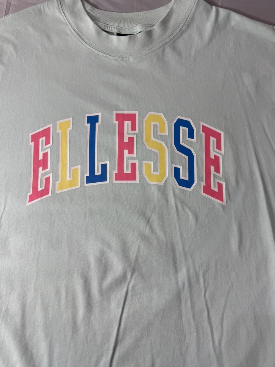 Ellesse Men's Graphic T-Shirt Light Blue Short Sleeve Logo Tee UK M