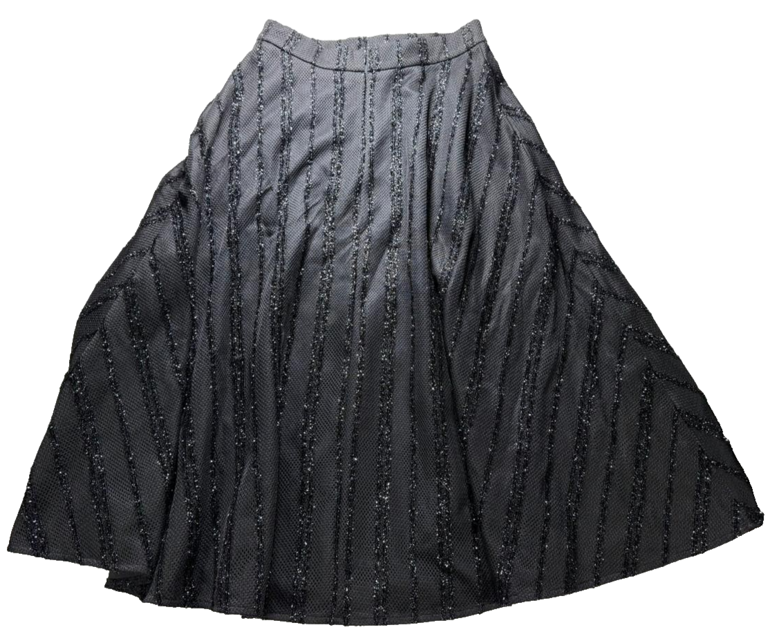 Elli White Elegant Black Two Piece Skirt And Jacket Set | M