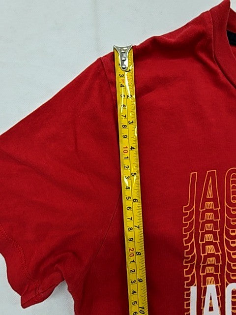 Jack & Jones Red Short Sleeve Men's T-Shirt S Cotton Crew Neck