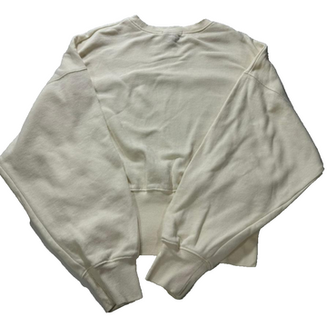 Forever 21 Women Cream Cropped Sweatshirt Size Medium