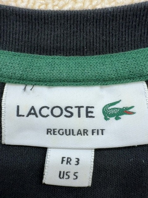 Lacoste Men's Navy Cotton Short Sleeve T-Shirt S Regular Fit Croc Embroidered