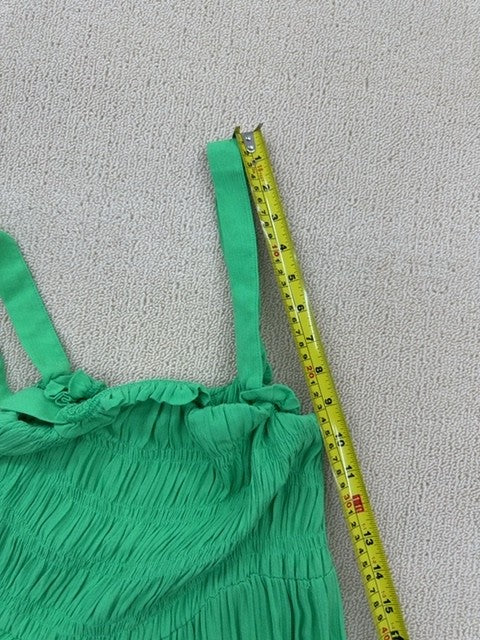 Koton Women's Green Maxi Smocked Dress Regular