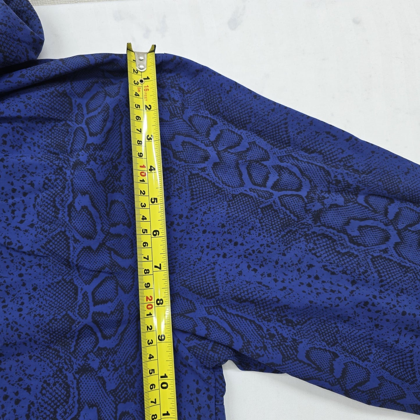 Adidas Men's Blue Snakeskin Windbreaker Size M Regular Originals