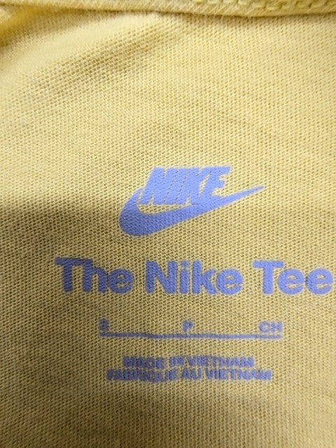 Nike Unisex Yellow The Nike Tee Short Sleeve T-Shirt Cotton Crewneck