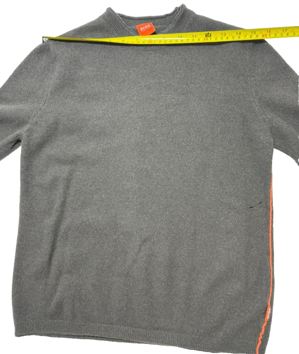 Hugo Boss Men's Grey Wool Knit Sweater Crewneck L