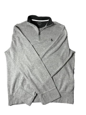 Polo Ralph Lauren Men's Gray Quarter Zip Pullover Sweatshirt Size S