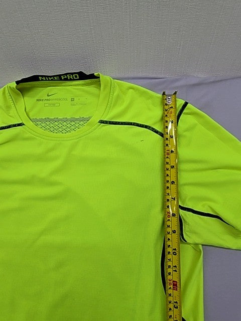 Nike Men's Neon Yellow HyperCool Fitted T-Shirt Size M