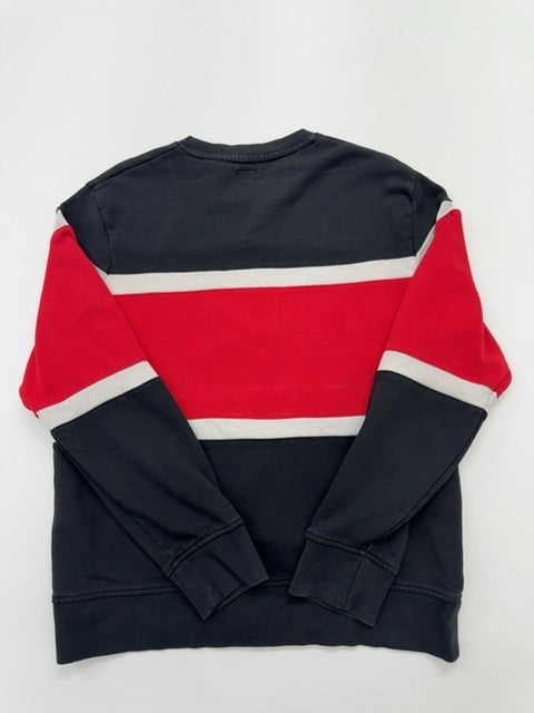 Levi's Boys Red/Black/White Colorblock Crewneck Hoodie Sweatshirt Size M EUC