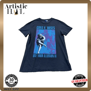 H&M Men's Black Rock Band Graphic T-Shirt Size S Vintage 1991