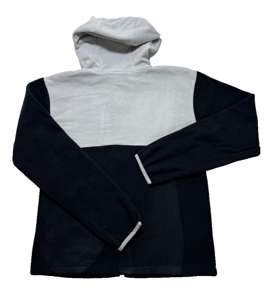 Columbia Men'S Full Zip Fleece Hoodie Grey Navy Soft Warm Jacket Size Xl