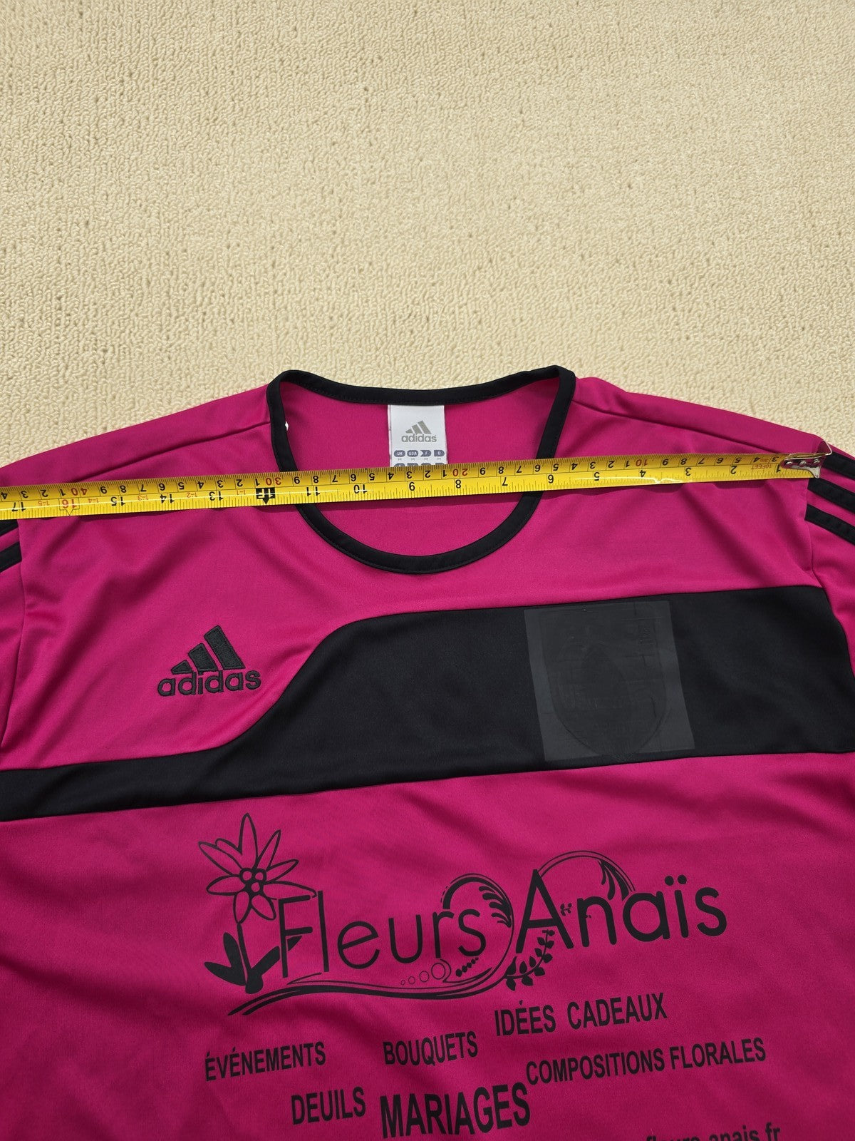 Adidas Purple Striped Jersey Short Sleeve Crewneck M Unisex