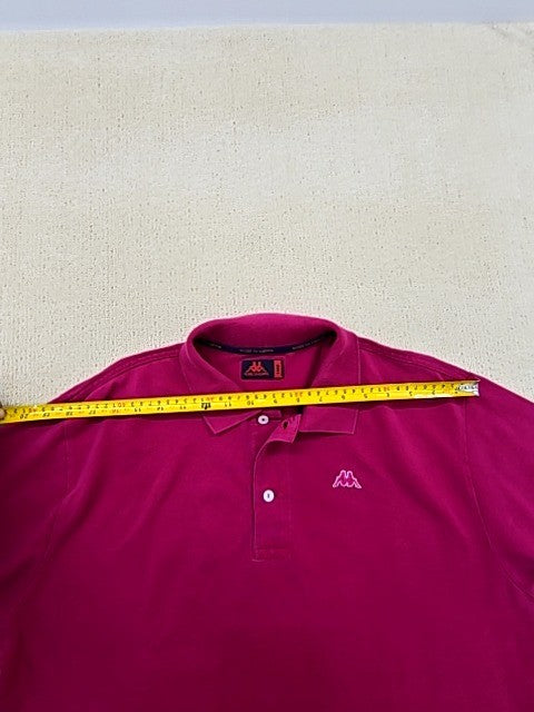 Kappa Robe Di Kappa Magenta Polo L Men's Cotton Pique Short Sleeve