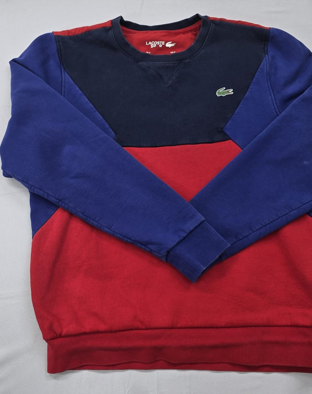 Lacoste Men's Multicolor Crewneck Fleece Sweatshirt Size M