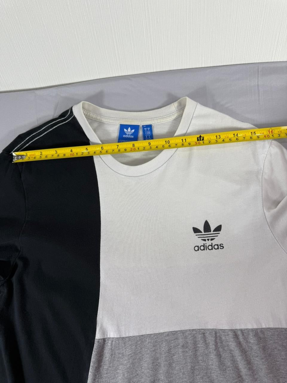 Adidas Originals Men's Colorblock T-Shirt Black White Grey Size M