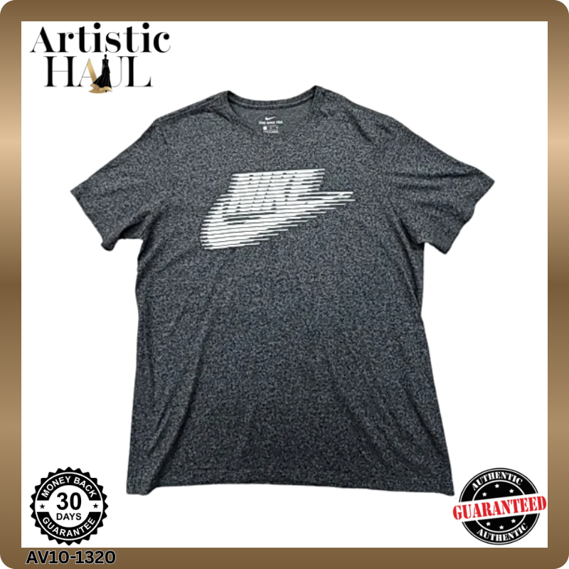 Nike Tee Crewneck Short Sleeve Grey Men's XL Regular