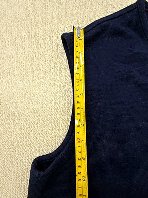 Vintage Burberry Navy Wool Blend V-Neck Vest Men's Size 8