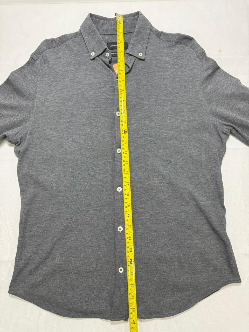 Mossimo Dutti Shirt - Large Gray Button Front Finest Fabric Preppy Casual Top