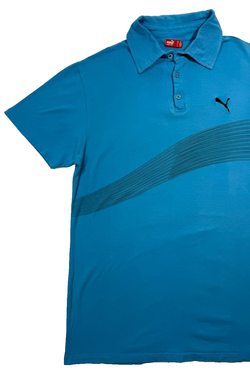 Puma Mattr Grind Men's Golf Polo Shirt In An Aqua Blue Color - Size XXL